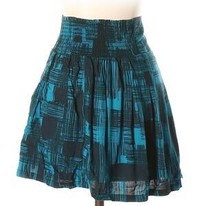 Gap Outlet Dark Academia blue black plaid punk vibes skirt